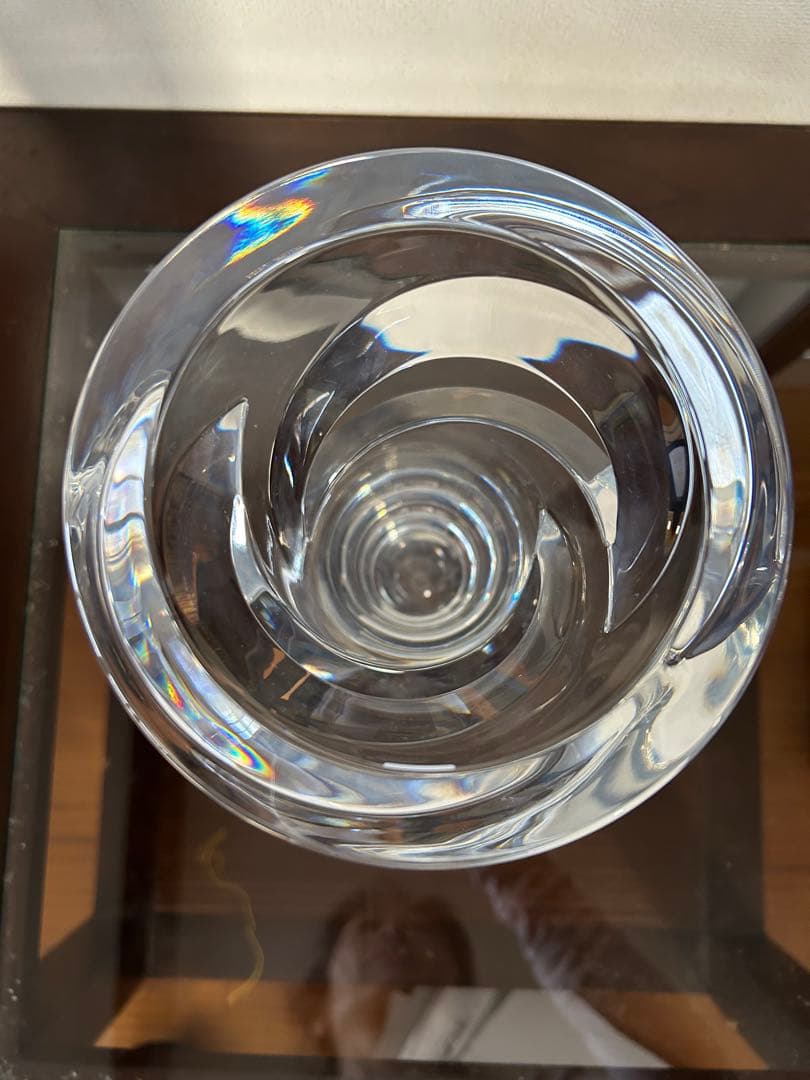 [未使用品]Baccarat (バカラ)トルネード　ベース　クリスタル　花瓶