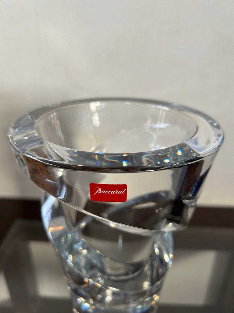 [未使用品]Baccarat (バカラ)トルネード　ベース　クリスタル　花瓶