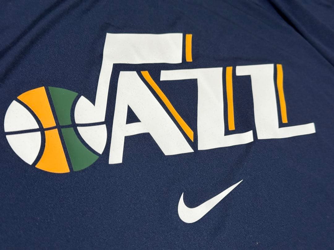 ナイキユタジャズワームアップtシャツNBA75周年選手支給品Used Mサイズ
