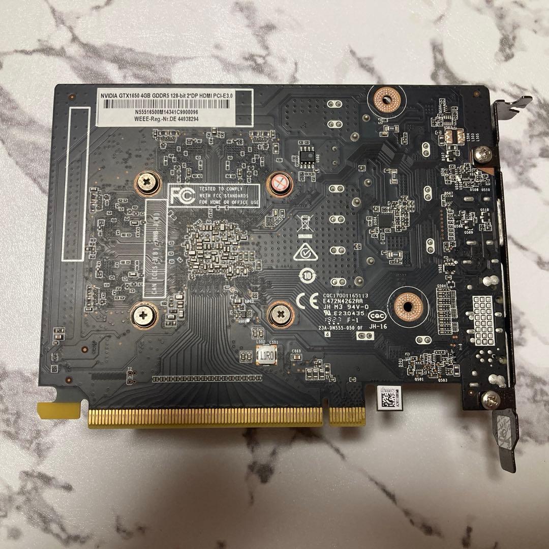 【動作確認済み】NVIDIA GTX 1650 4GB 補助電源なしモデル