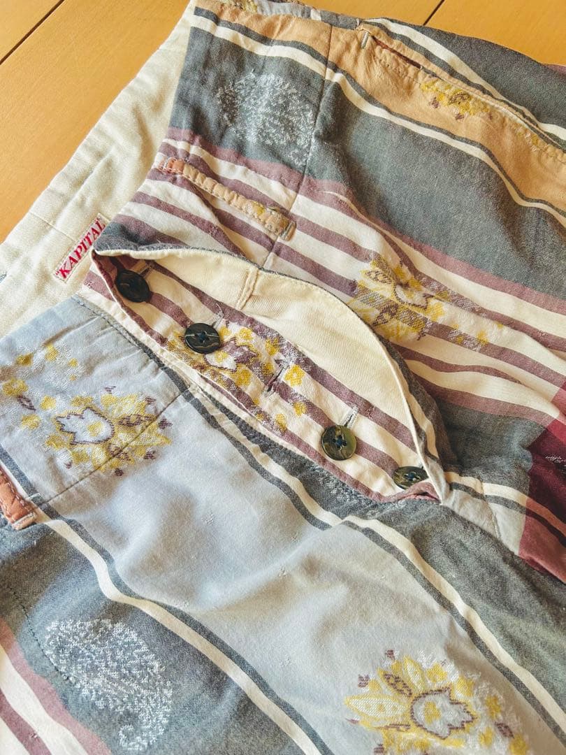 Kapital キャピタル　マドラスチェック　ワイドパンツ