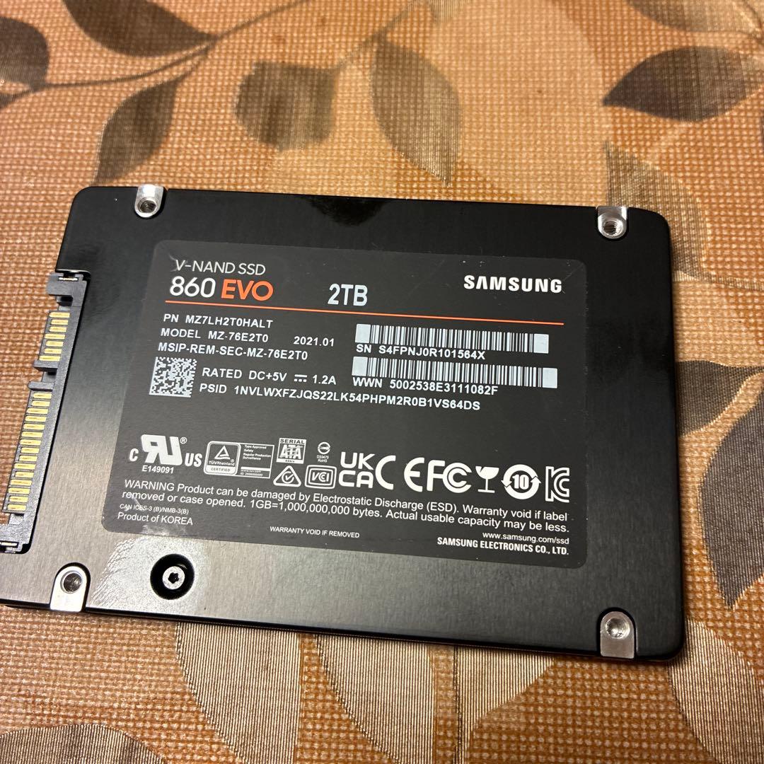 Samsung 860 EVO 2TB 内蔵型SSD