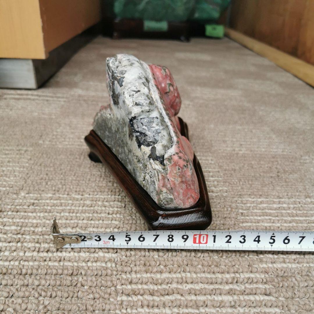 青森県　中津軽郡西目屋尾太鉱山産　ロードクロサイト　鑑賞石　石　置物