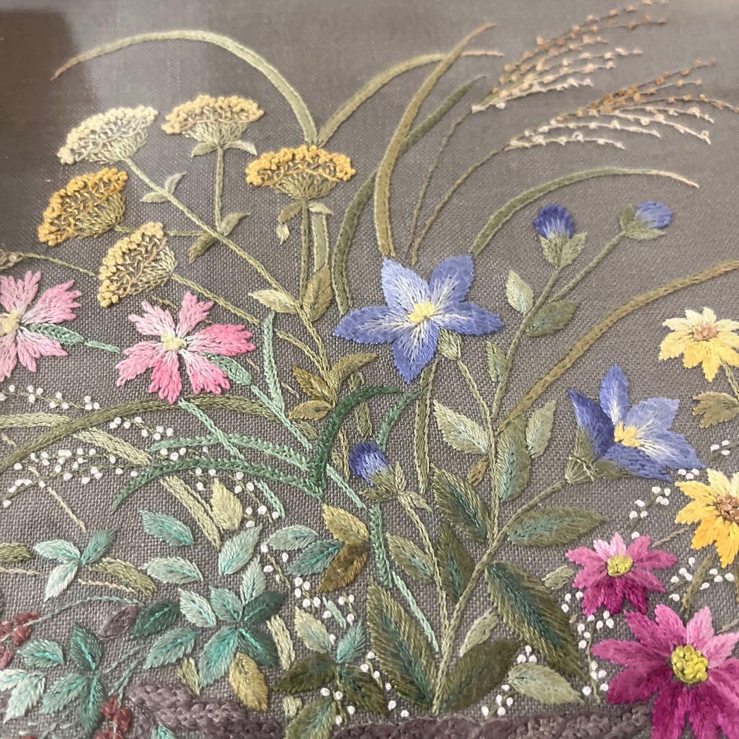 戸塚刺繍作品額　花籠