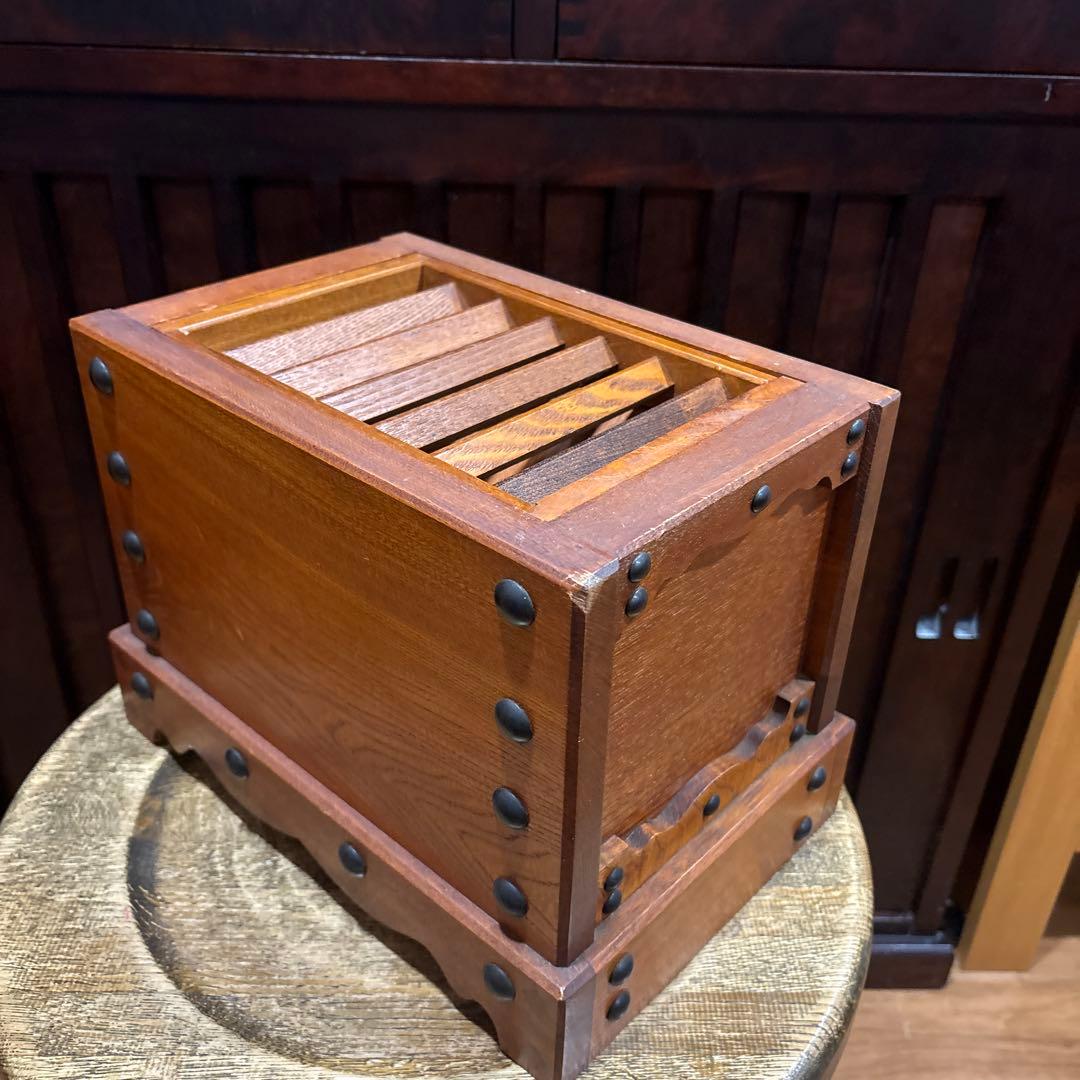 レトロ　賽銭箱　貯金箱　木製