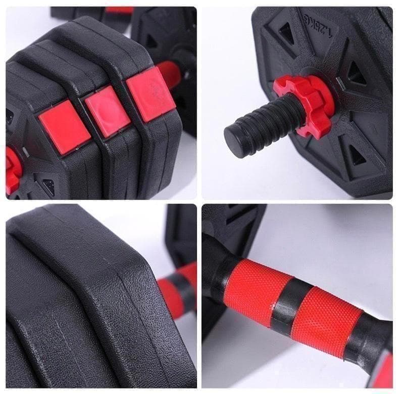 計50kg｜バーベルにもなる角型ダンベル 25kg×2個セット 可変式 A5