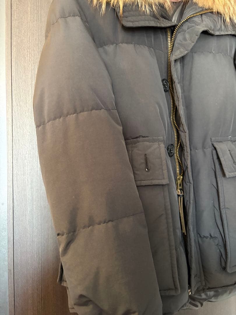 【最終お値下げ】Woolrich ファー付き ブラックダウンジャケット L