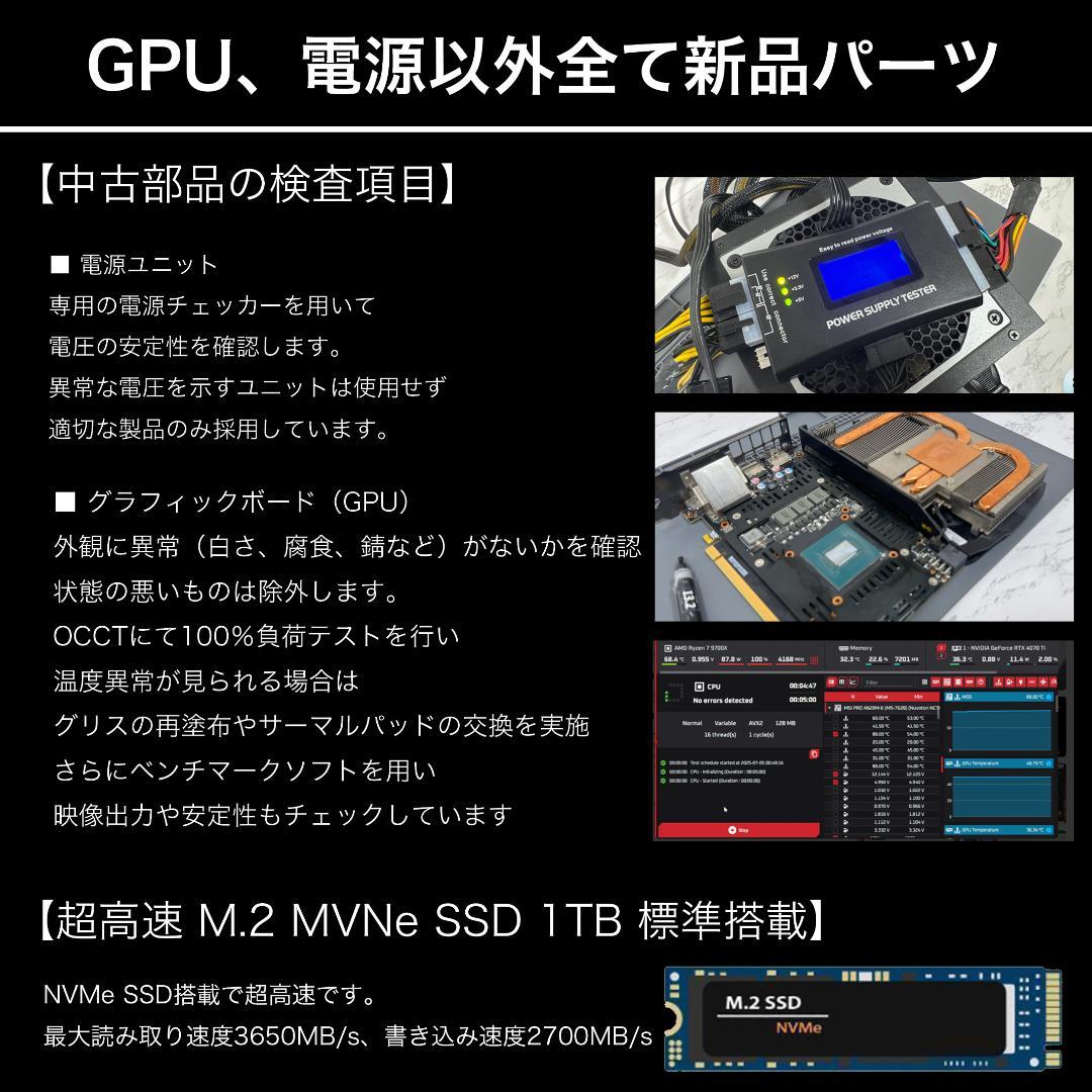 【リファPC】 RTX4070Ti搭載ゲーミングPCフルセット h17