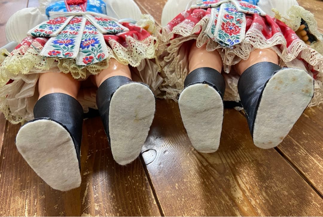 チェコ人形　ハンドメイド　民族衣装　2体　アンティーク　レトロ　スロヴァキア