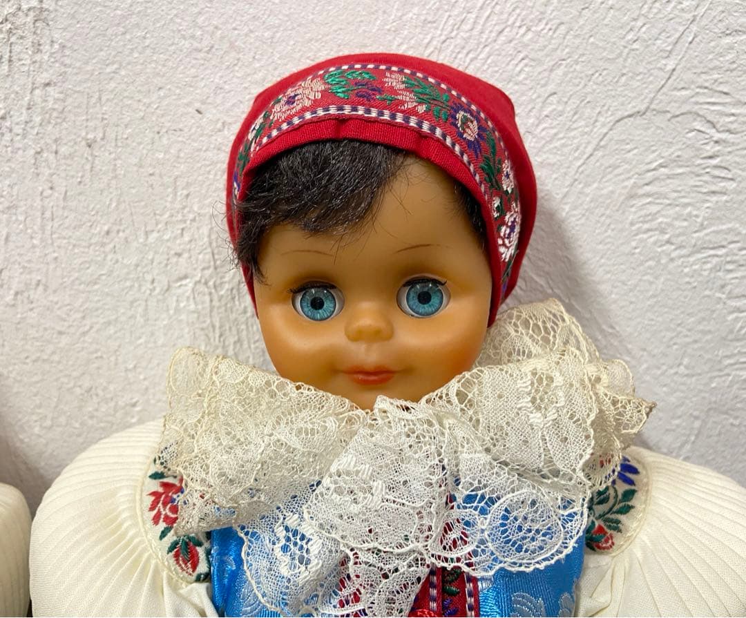 チェコ人形　ハンドメイド　民族衣装　2体　アンティーク　レトロ　スロヴァキア