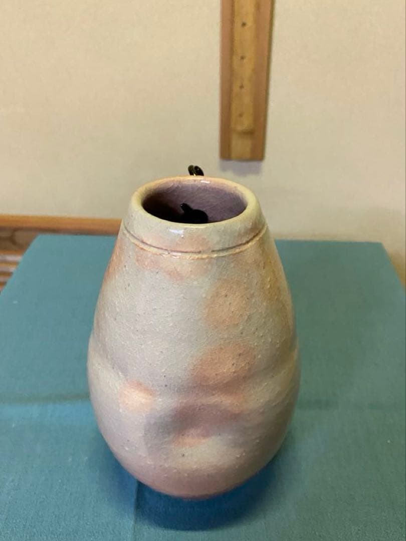 茶道具/萩焼掛花入 十三代 田原陶兵衛 陶磁器 花器 萩焼