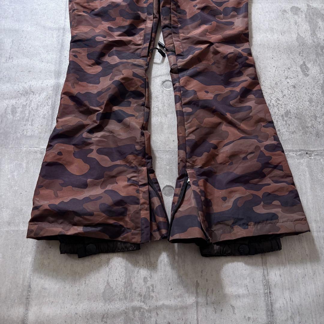 美品 スノーボードウェア 上下セット コーデュロイ 黒 カモフラ ユニセックス