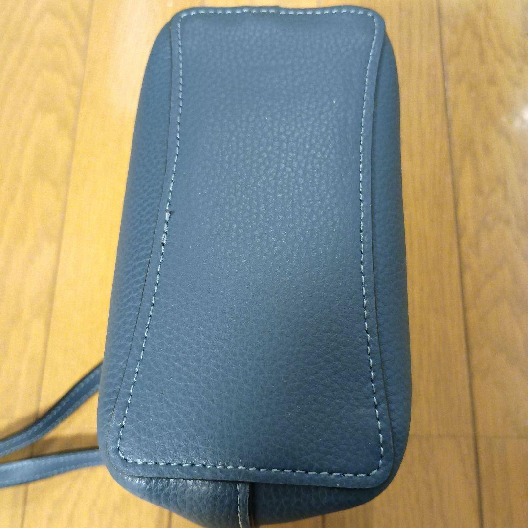 コーチ レザー スモールショルダーバッグ ブルー 青 COACH バケット