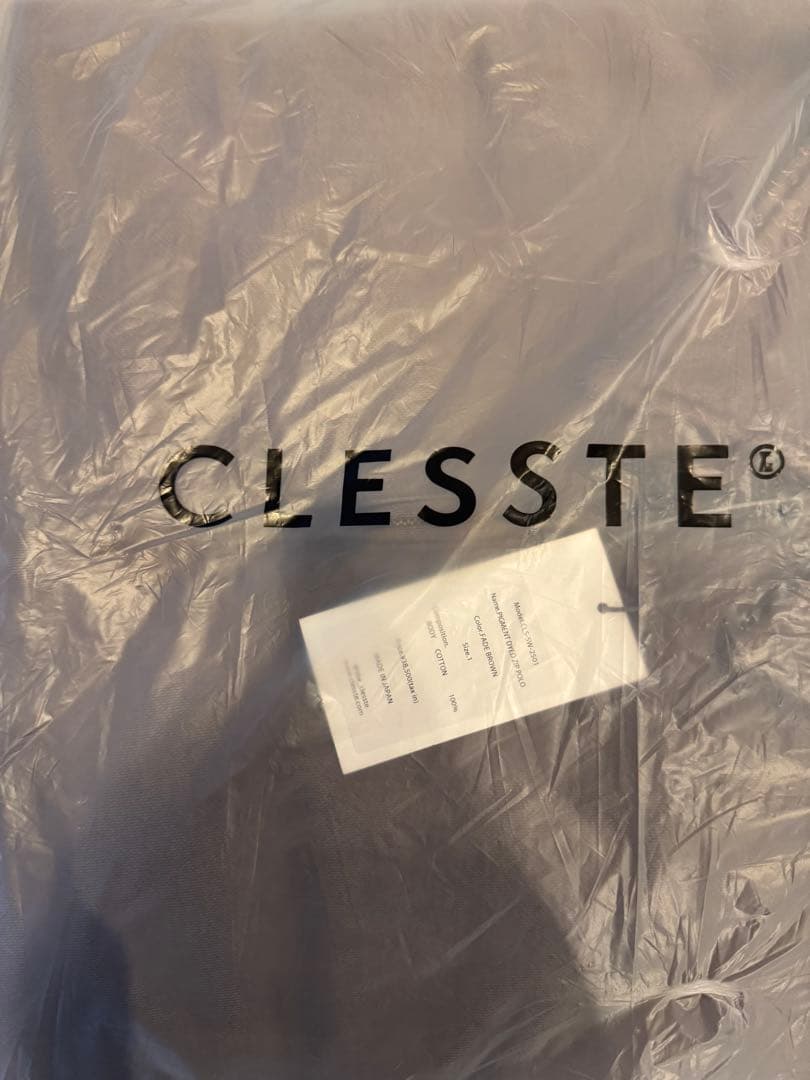トップス CLESSTE PIGMENT DYED ZIP POLO BROWN
