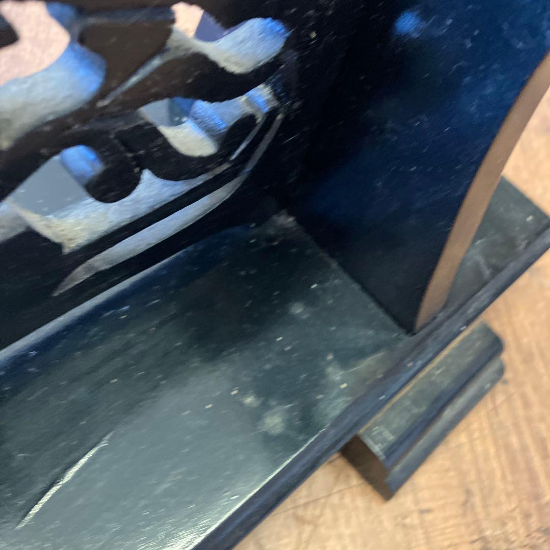 昭和レトロ アンティーク 水牛の角 彫刻 龍 双龍 天然 縁起物 置物 オブジェ