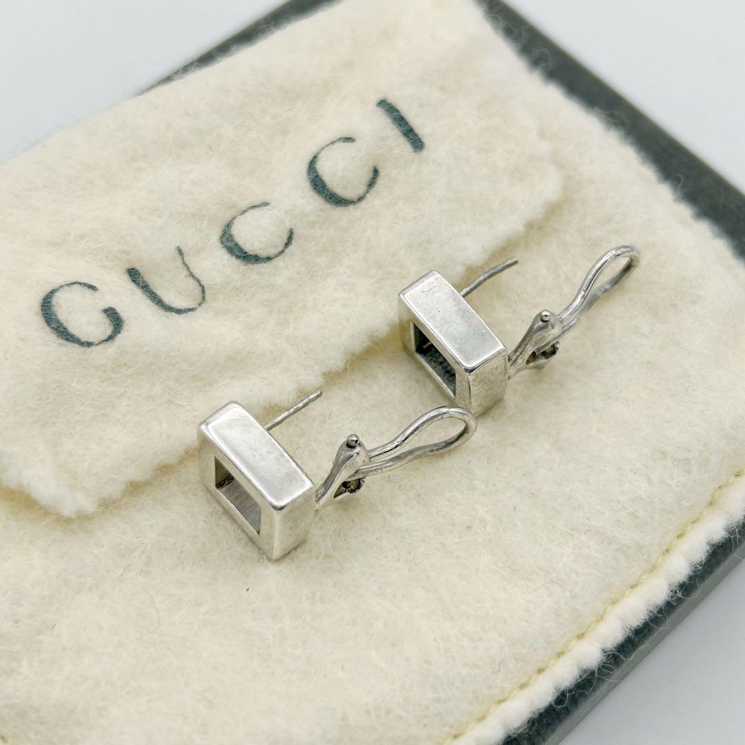 【アーカイブ】GUCCI スクエア ピアス Ag925 トムフォード期