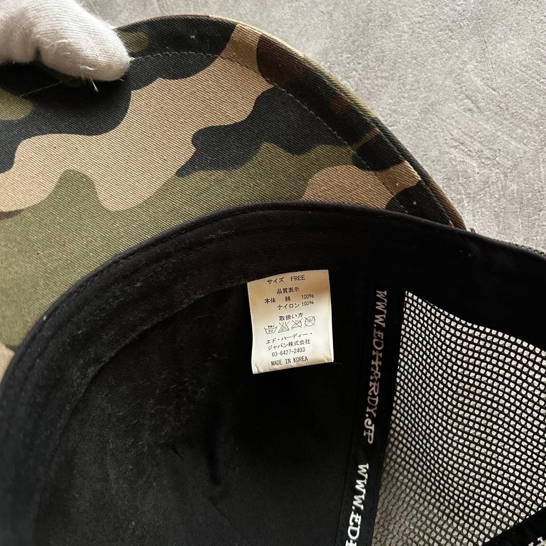 帽子 ed hardy grunge mesh cap y2k camouflage