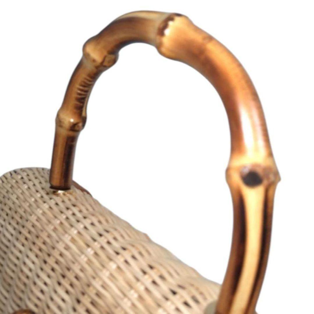 ✨未使用級✨TOMMASO CANDRIA　2way かごバッグ　バンブー