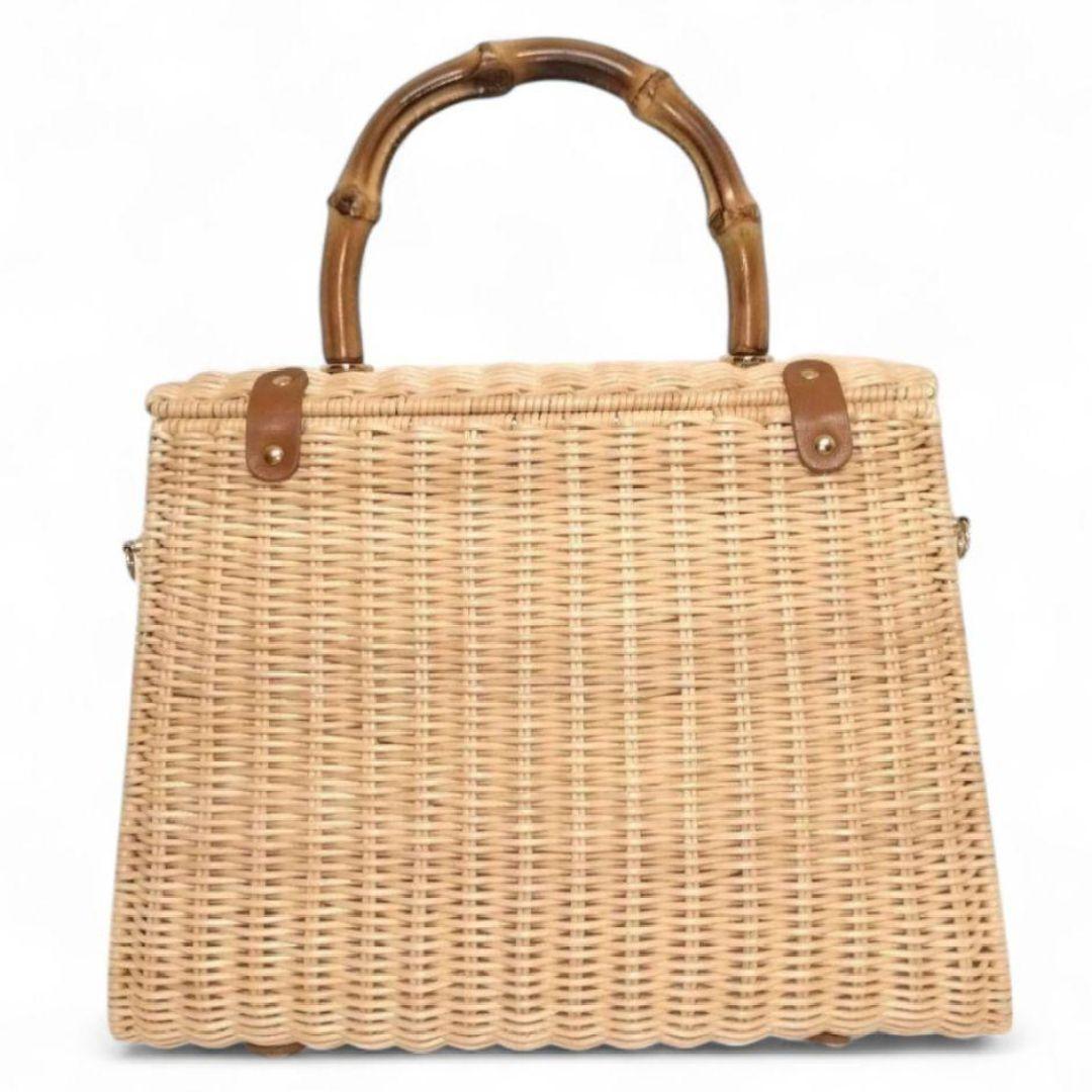 ✨未使用級✨TOMMASO CANDRIA　2way かごバッグ　バンブー