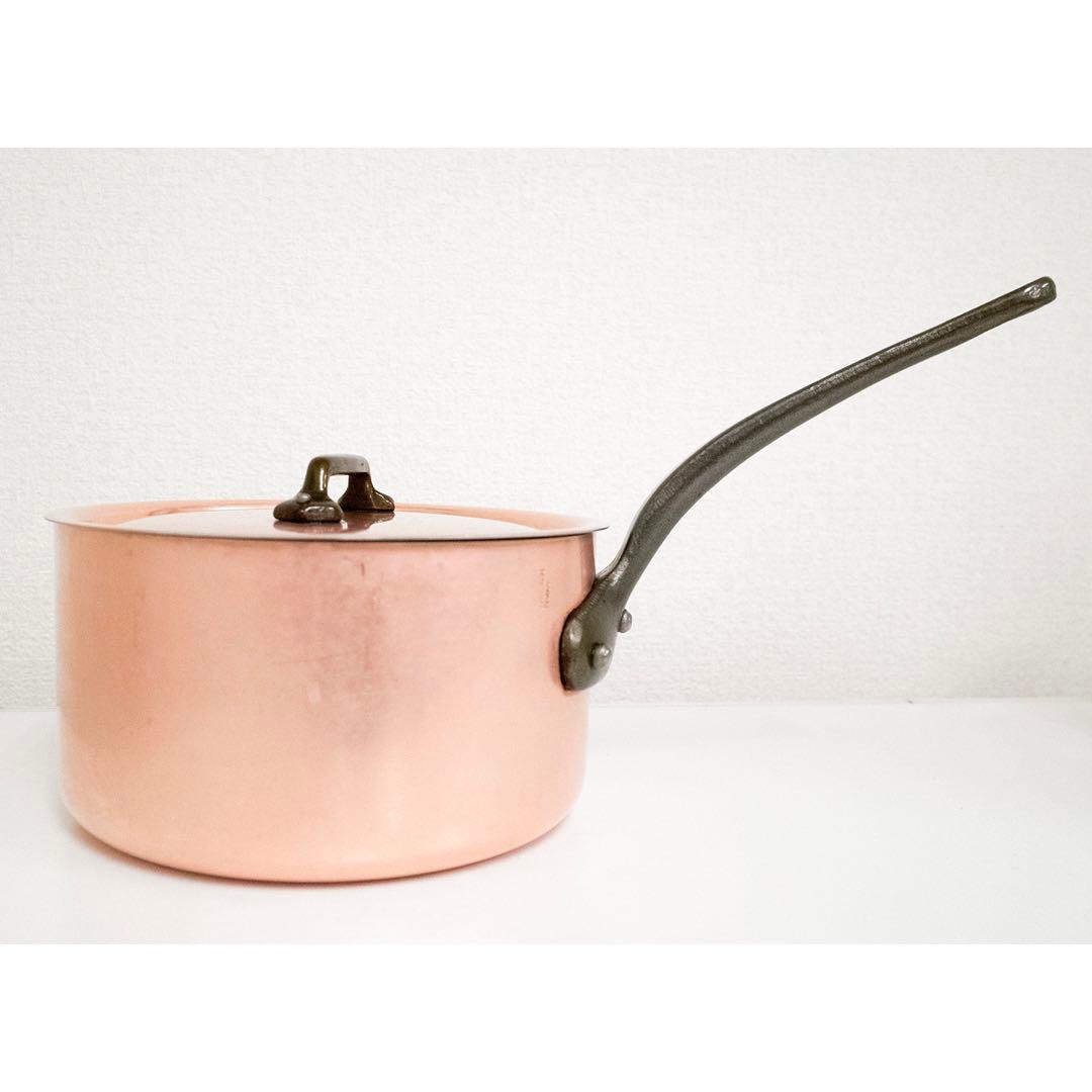 Mauviel 1830 銅鍋 フランス製 内側ステンレス 20cm プロ用