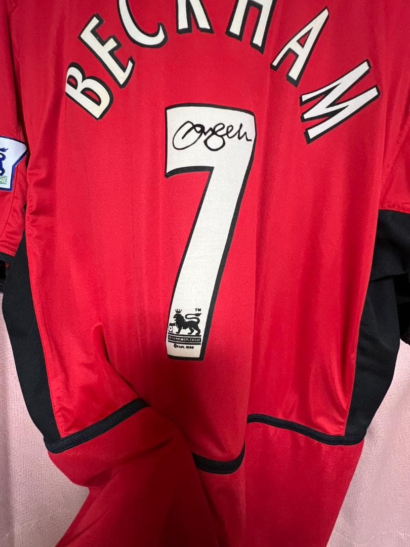 マンチェスター・ユナイテッド ベッカム 7番 ユニフォーム　直筆サイン入り