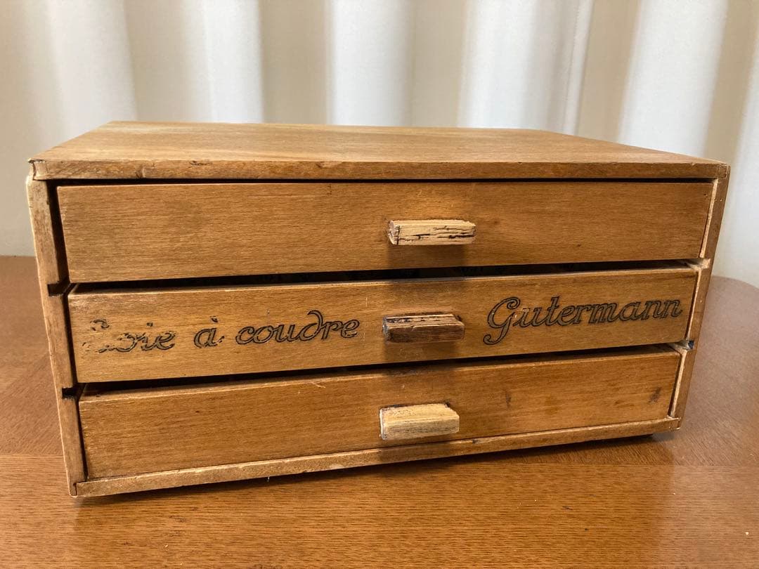 フランス アンティーク ギッターマン ソーイングキャビネット糸巻ディスプレイ什器