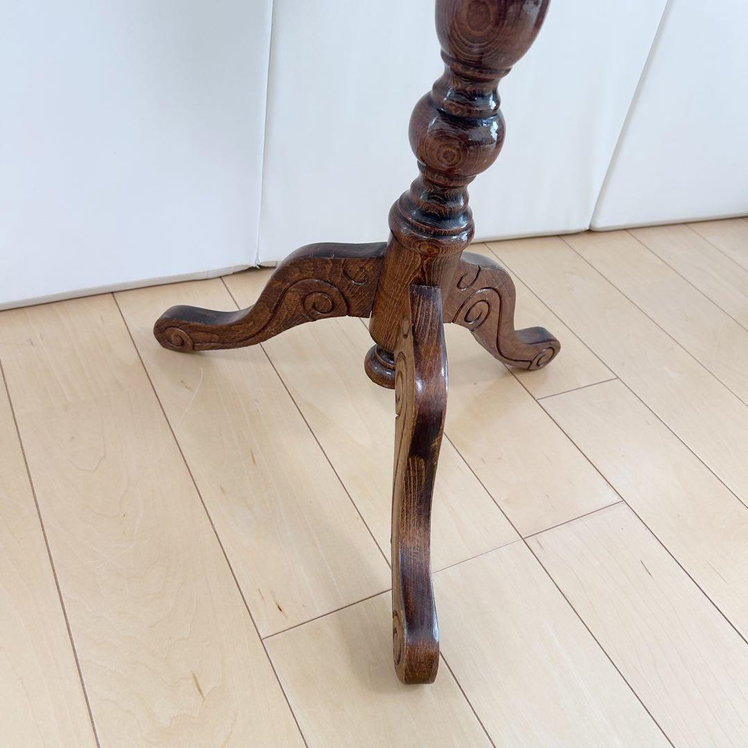 コーヒーテーブル 花象嵌 艶あり アンティーク家具 イタリア ロココ調　バラ意匠