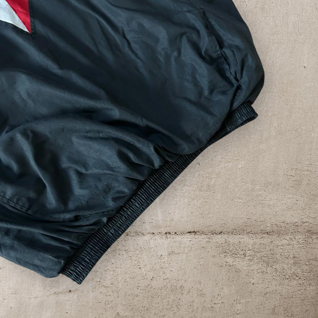 希少90sアンブロUMBROハーフジップナイロンジャケット刺繍ロゴ好配色古着XL