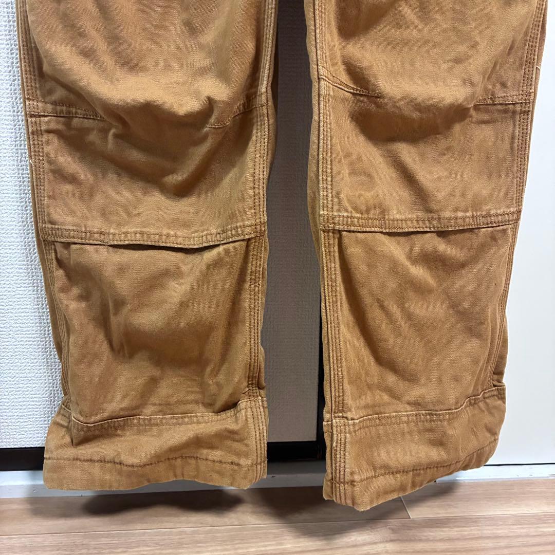 Carhartt ダブルニー　ブラウンオーバーオール　34×34