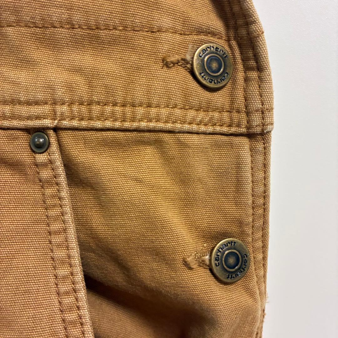 Carhartt ダブルニー　ブラウンオーバーオール　34×34