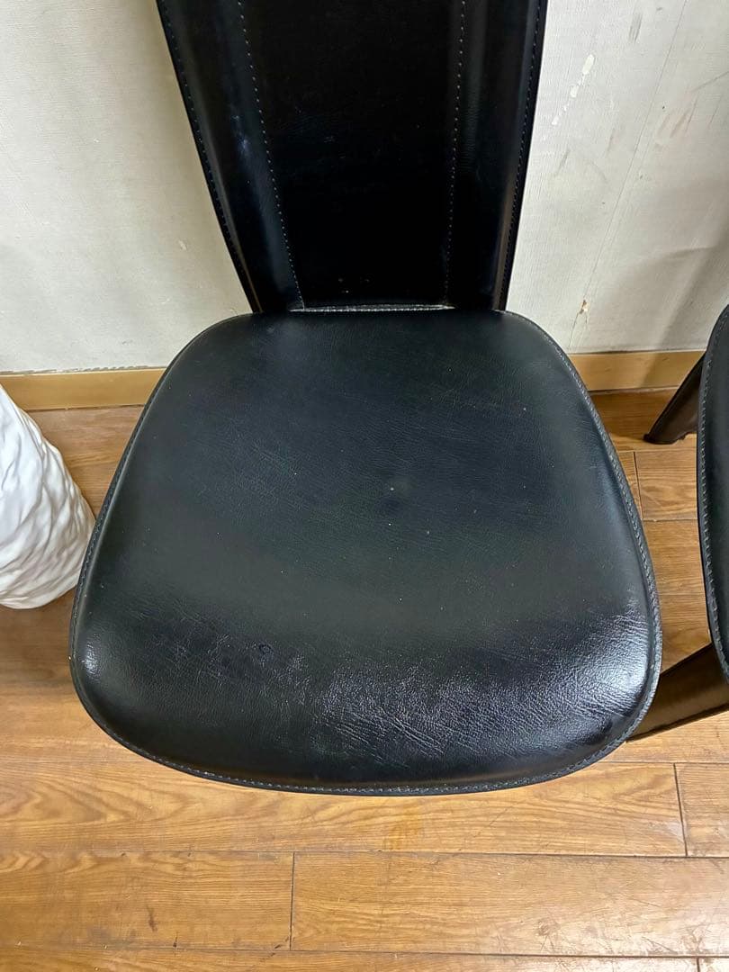 管437☆IDC大塚家具☆本革☆ハイバックチェアー☆イタリア製