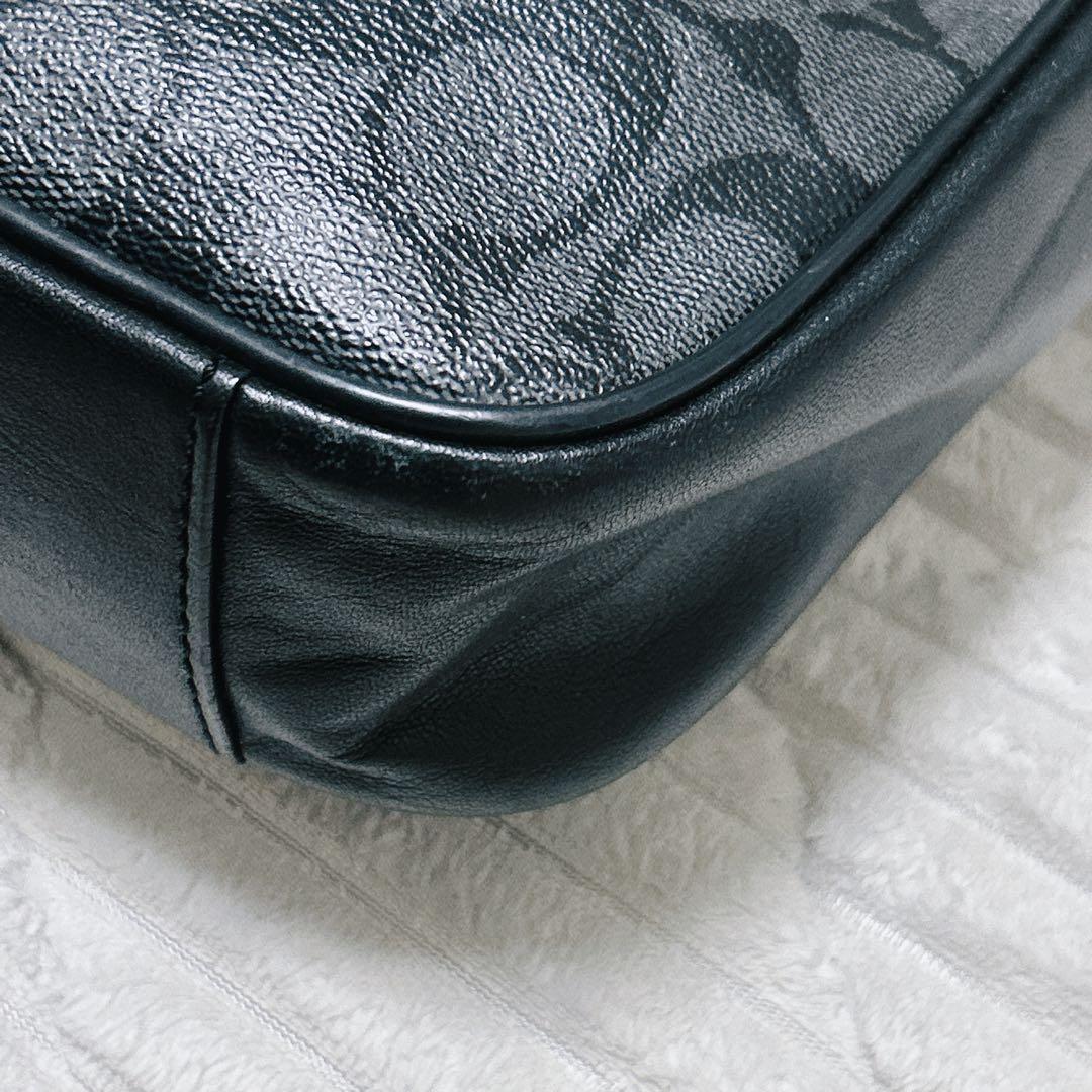 COACH シグネチャー　ビジネスバッグ レザー　グレー　ブラック　メンズ