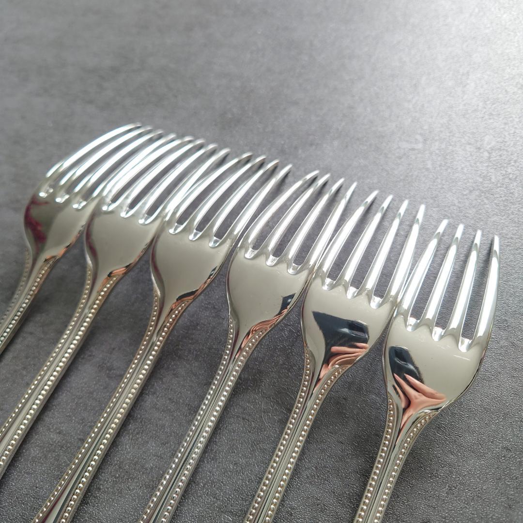 美品 クリストフル パール テーブルフォーク 6点