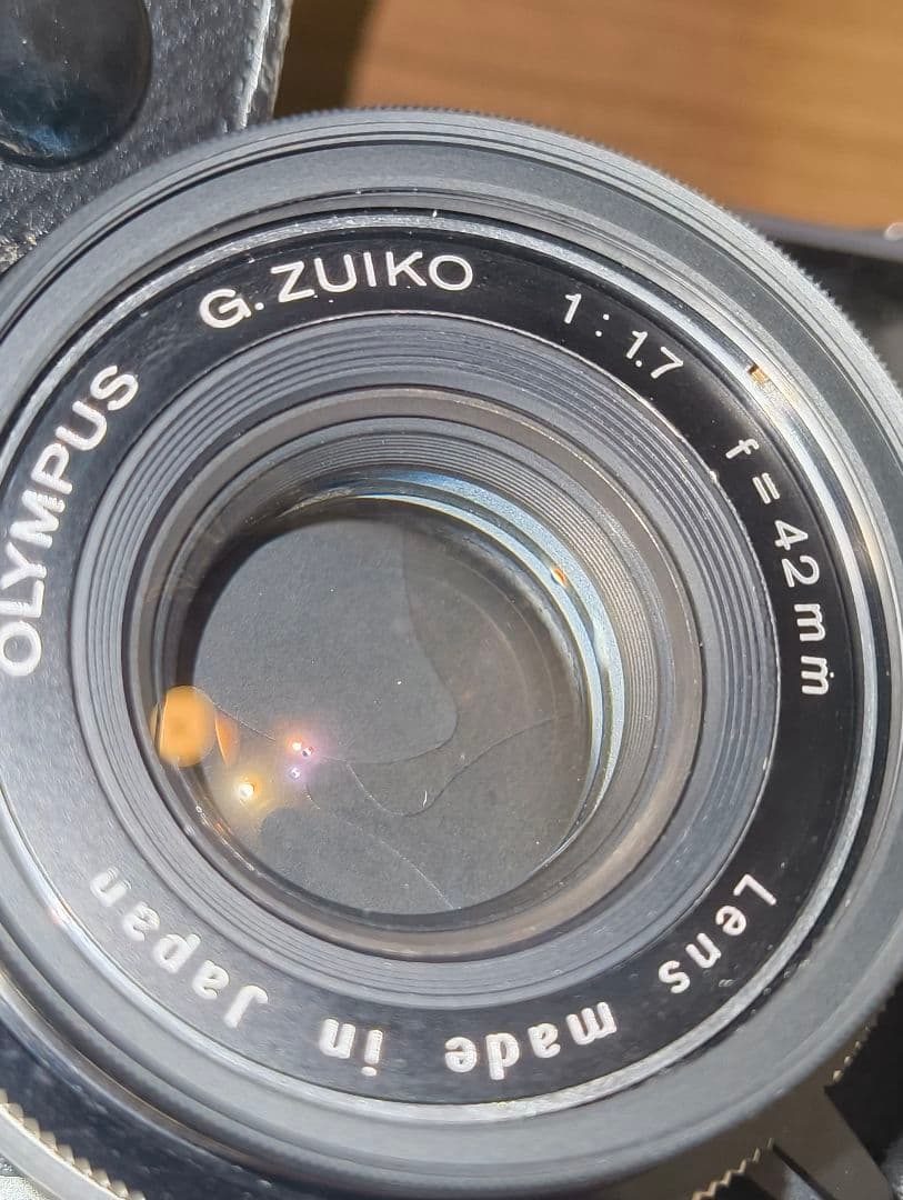 Olympus 35 SP 専用ケース、市販ストラップ、電池スペーサー付き