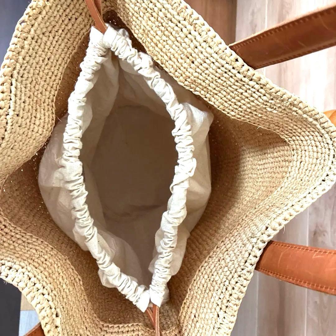 HELEN KAMINSKI ラフィア素材 ベージュ トートバッグ