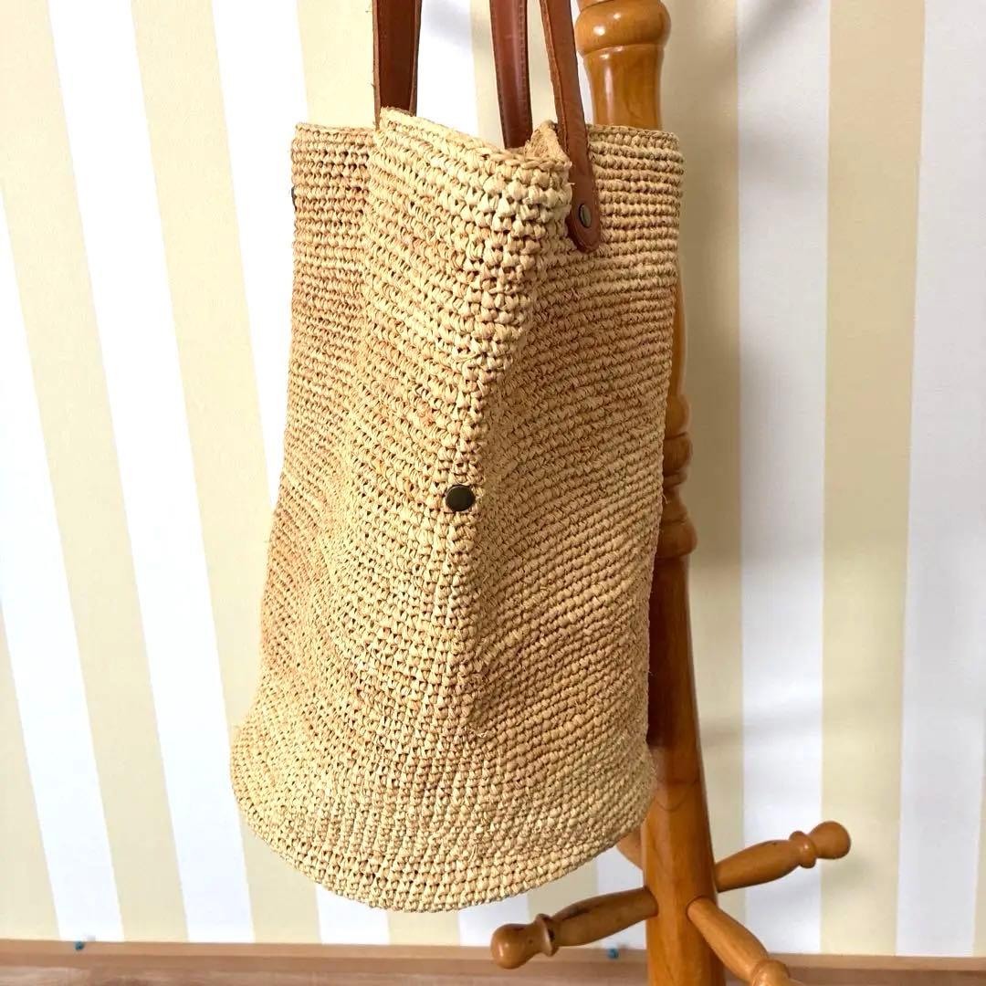 HELEN KAMINSKI ラフィア素材 ベージュ トートバッグ