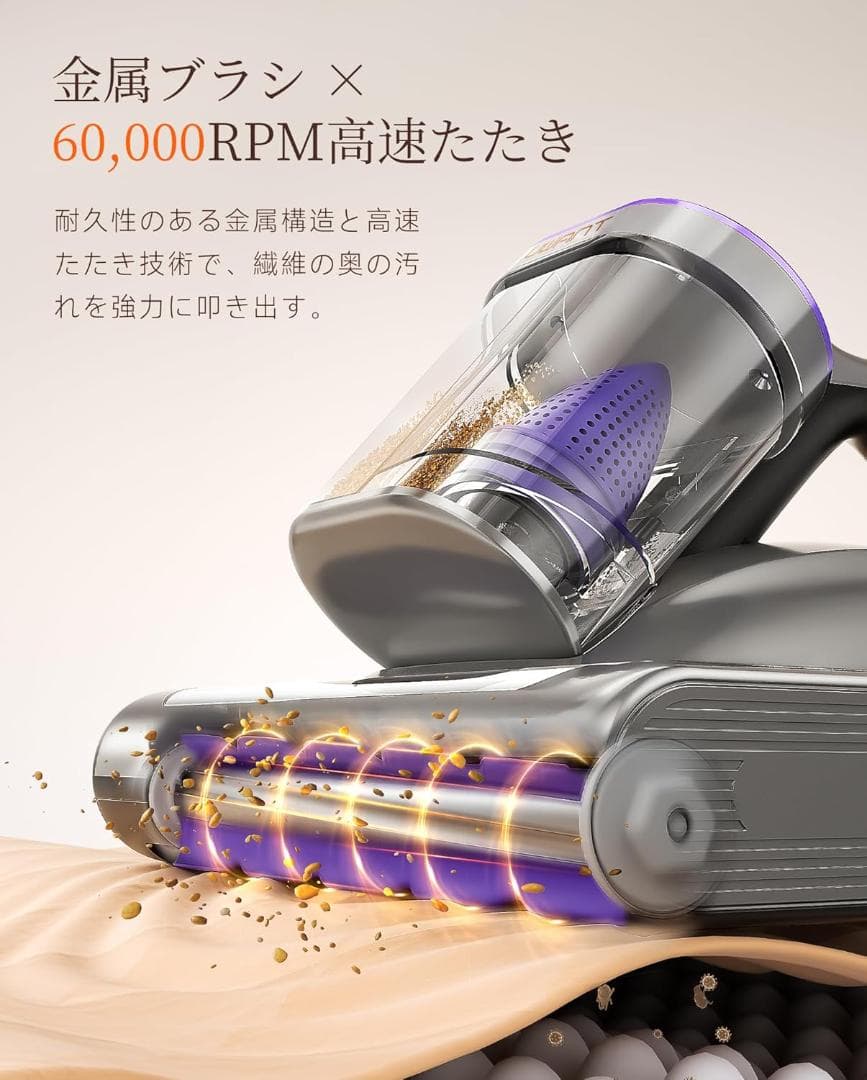 【訳あり】布団クリーナー 布団掃除機 強力吸引 UV除菌 超音波 ダニ退治 新品