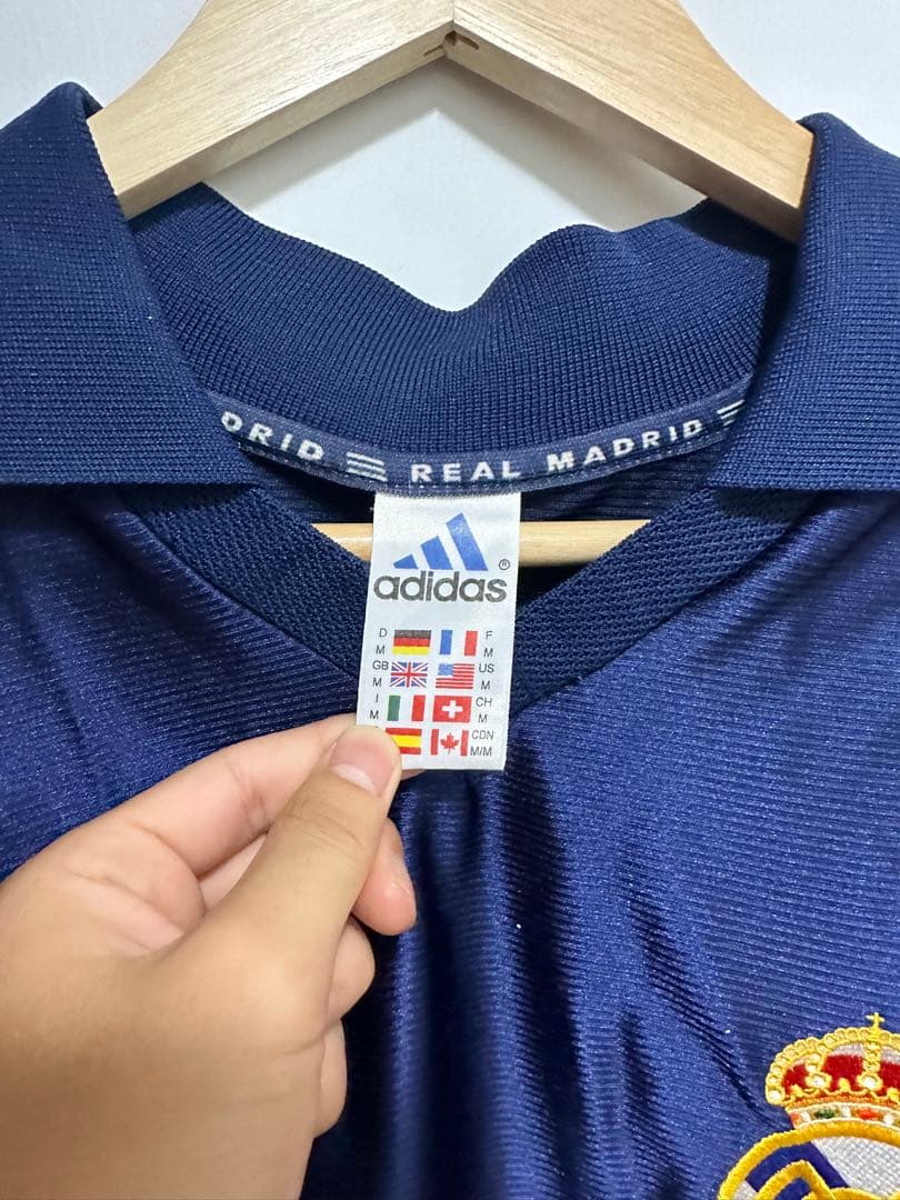 アディダス レアルマドリード 刺繍 98-99年襟付きゲームシャツ ユニフォーム