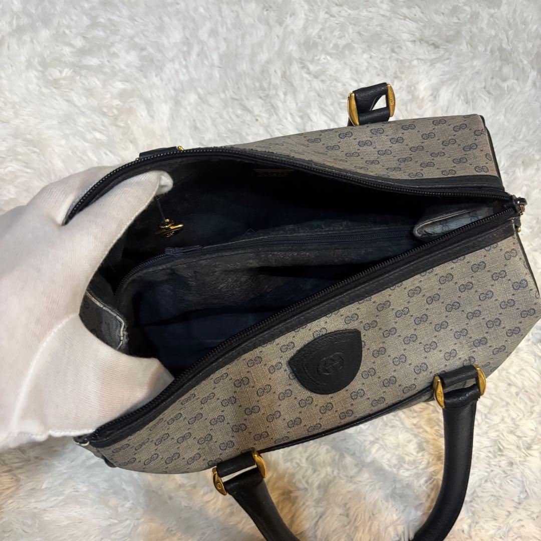 美品 GUCCI グッチ ハンドバッグ マイクロGG チャーム付き