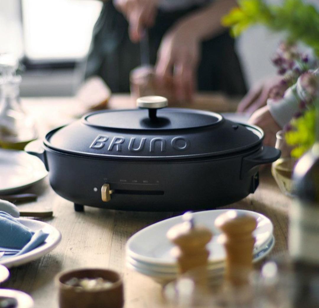 BRUNO オーバルホットプレート 焼肉BBQ グリルプレート付 取扱説明書付