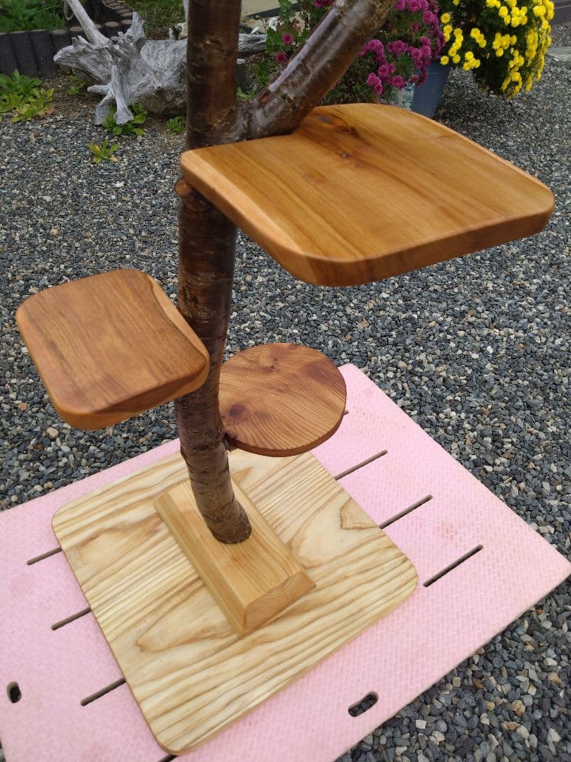 木製キャットタワー 据え置き型　桜❕
