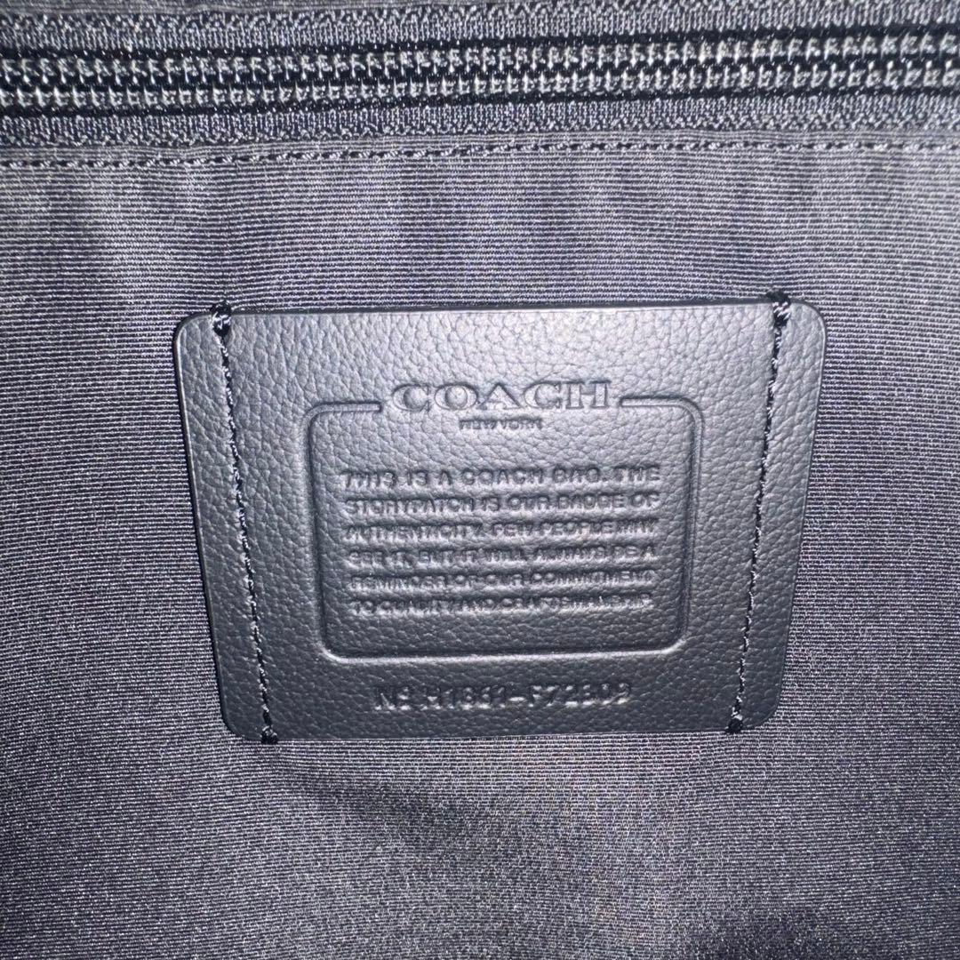 【COACH】レザービジネスバッグ 黒 ブラック