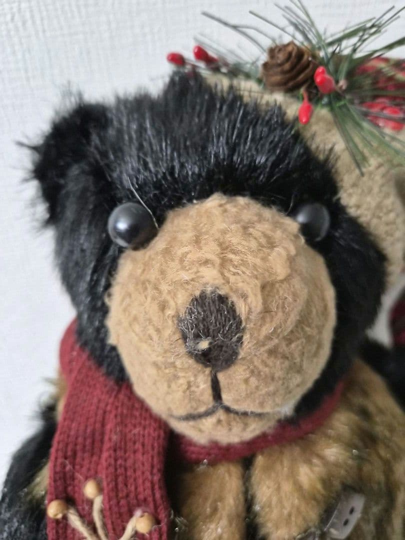 クリスマス　ベアー　くまのぬいぐるみ　ヴィンテージ　レトロ　激レア　輸入雑貨