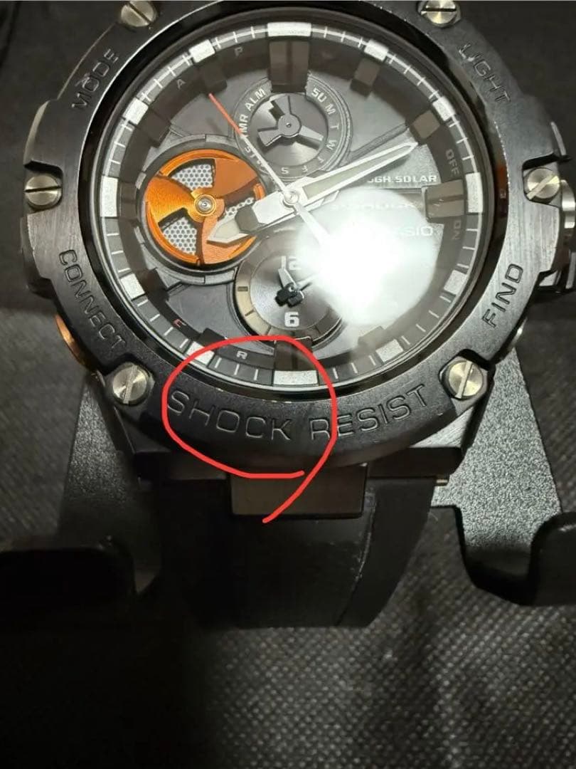 G-SHOCK ソーラー腕時計 ブラック/オレンジ