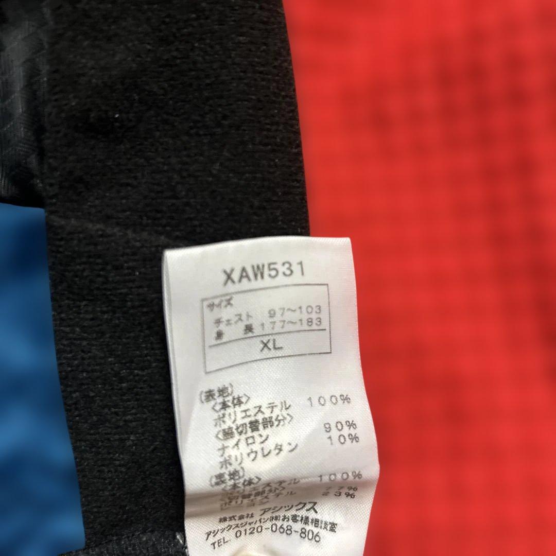 asics ウインドブレーカー セットアップ（上下）XL（O）青×黒 高機能保温