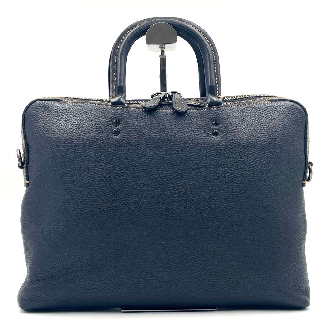 レア 極美品 コーチ ローグ 2way スリム ビジネスバッグ 本革 A4可 黒