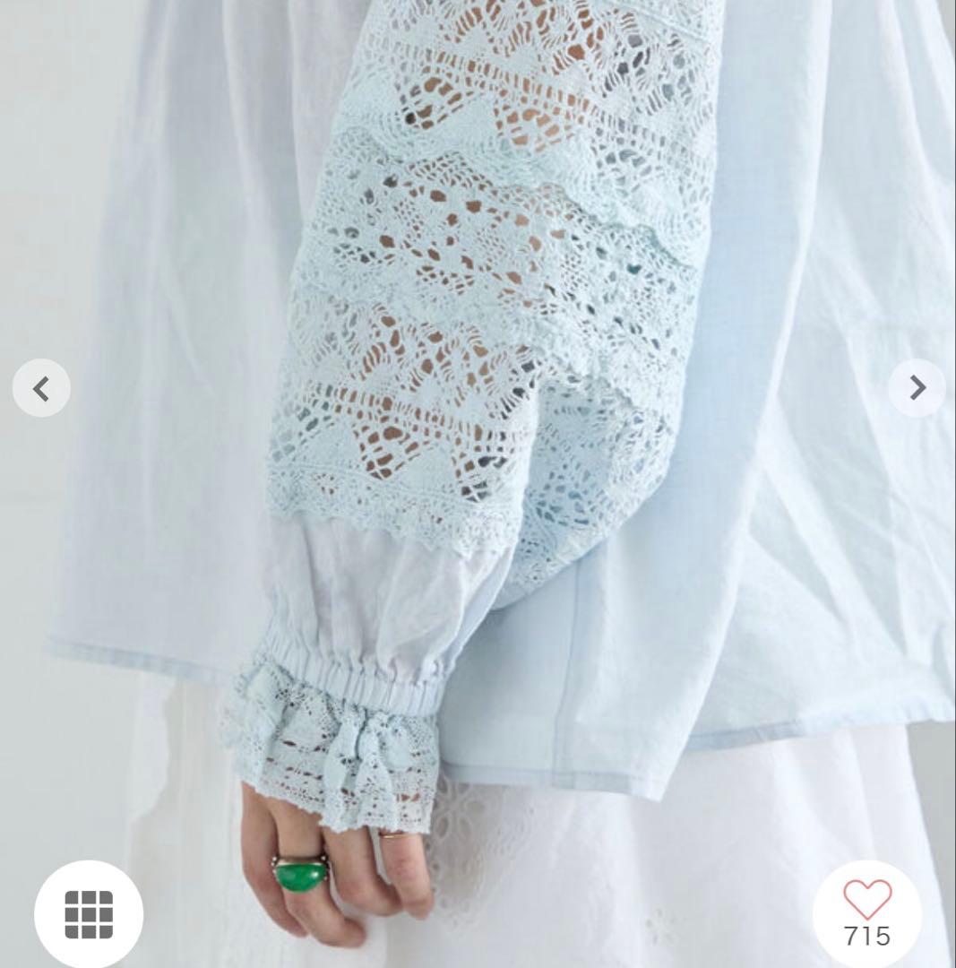 はな　kazumi×Samansa Mos2】 袖レース前後着ブラウス