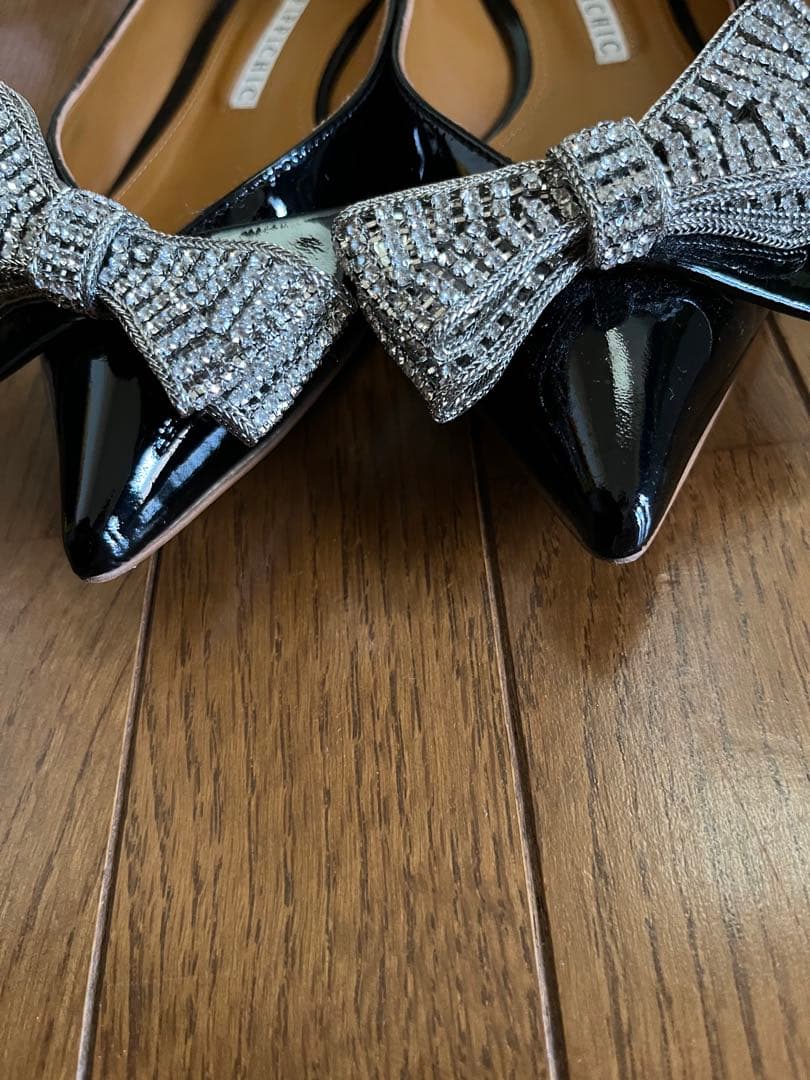 PIPPICHIC リボン パテント フラットシューズ　ピッピシック　アローズ