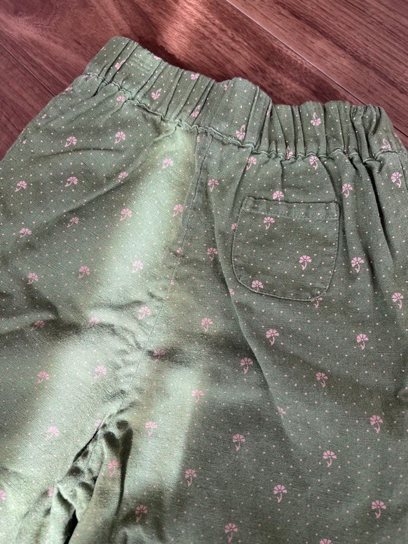 Apolina3-5y パンツ２枚 marlowe trouserとカーキ花柄