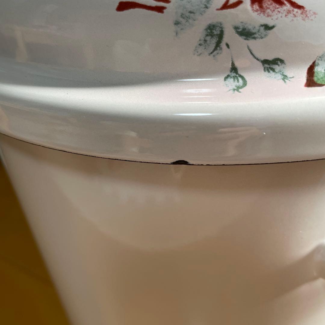 イマン　プリンセスローズ　トラッシュ缶　ホーロー